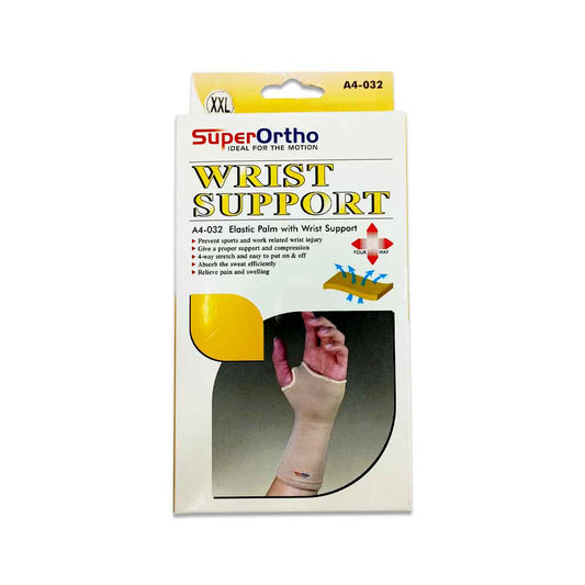 Super Ortho A4-032 Elastic Wrist Support With Palm (Medium) - Beige